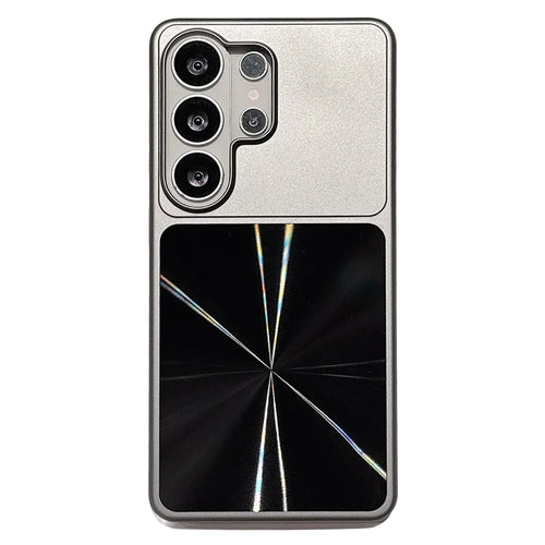 For Samsung Galaxy S26 Ultra Case Large Camera Cutout Aurora CD Pattern PC + TPU Phone Cover - Black - 1
