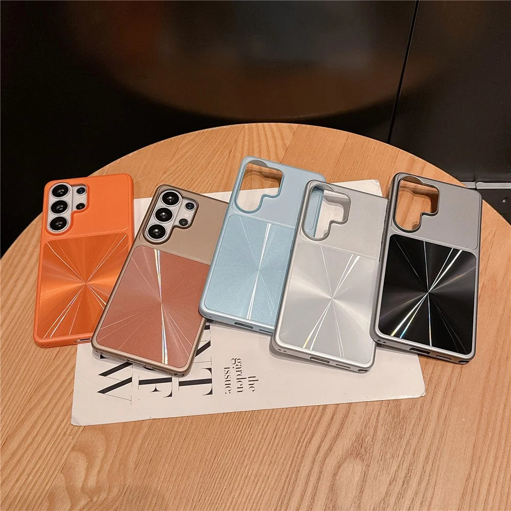 For Samsung Galaxy S26 Ultra Case Large Camera Cutout Aurora CD Pattern PC + TPU Phone Cover - Black - 6