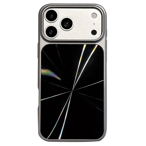 For iPhone 17 Pro Max Case Large Camera Cutout Aurora CD Pattern PC + TPU Phone Cover - Black - 1