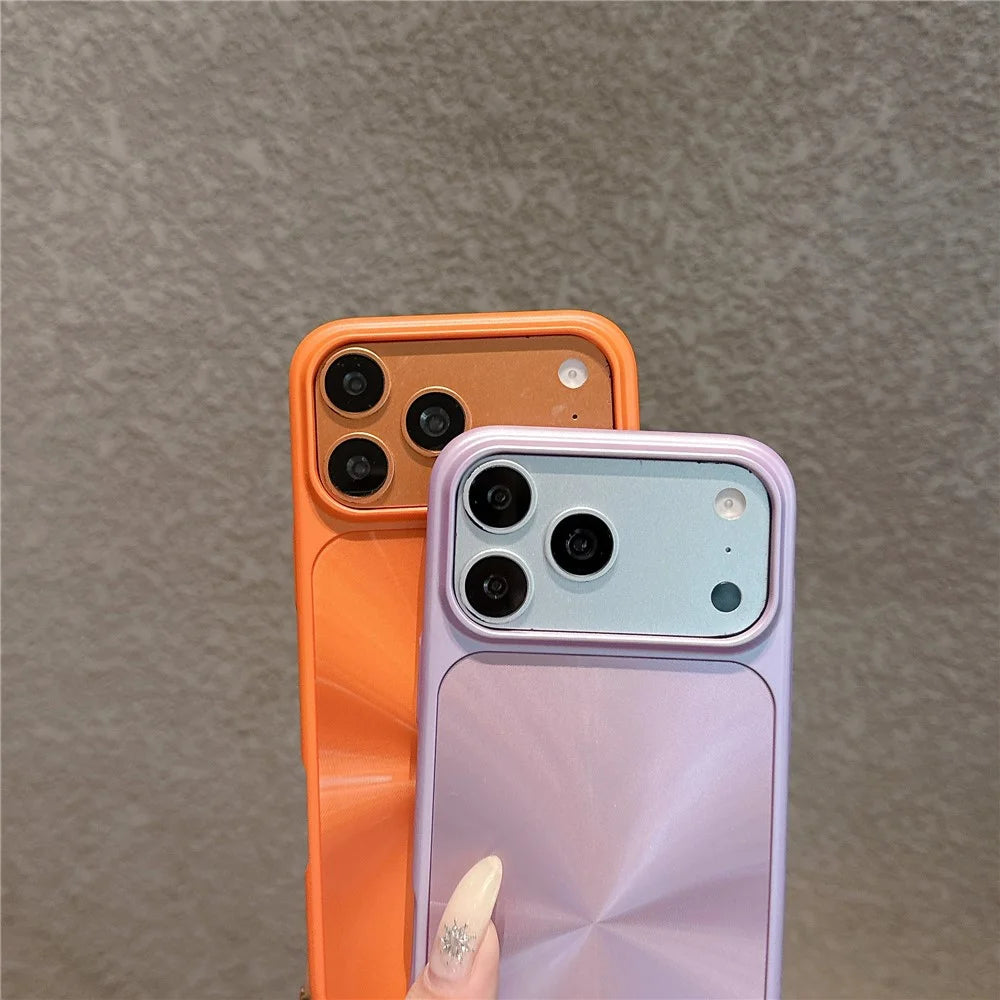 For iPhone 17 Pro Max Case Large Camera Cutout Aurora CD Pattern PC + TPU Phone Cover - Black - 3