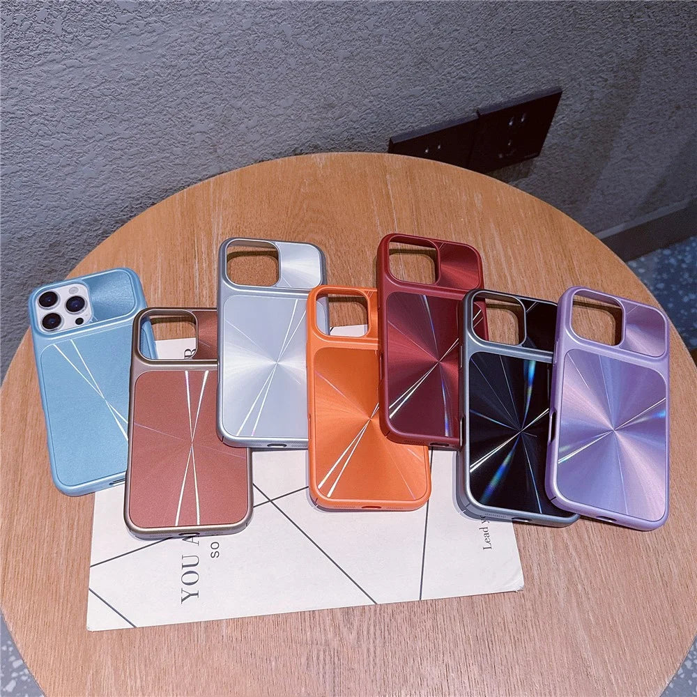 For iPhone 17 Pro Max Case Large Camera Cutout Aurora CD Pattern PC + TPU Phone Cover - Black - 7