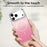 For iPhone 17 Pro Magnetic Case Gradient TPU + PET + PC IMD Shockproof Phone Cover - Pink - 6