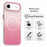 For iPhone Air Magnetic Case Gradient TPU + PET + PC IMD Shockproof Phone Cover - Pink - 2