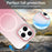 For iPhone 16 Pro Magnetic Case Gradient TPU + PET + PC IMD Shockproof Phone Cover - Pink - 3