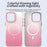 For iPhone 16 Pro Magnetic Case Gradient TPU + PET + PC IMD Shockproof Phone Cover - Pink - 4