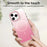 For iPhone 16 Pro Magnetic Case Gradient TPU + PET + PC IMD Shockproof Phone Cover - Pink - 6