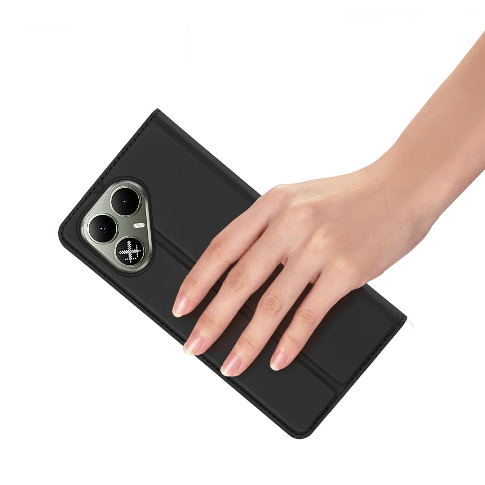 DUX DUCIS for TECNO Pova 8 5G Skin Pro Series Case Leather Stand Cover Card Holder - Black - 6