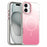 For iPhone 16 Plus Magnetic Case Gradient TPU + PET + PC IMD Shockproof Phone Cover - Pink - 1