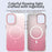 For iPhone 16 Plus Magnetic Case Gradient TPU + PET + PC IMD Shockproof Phone Cover - Pink - 4