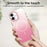 For iPhone 16 Plus Magnetic Case Gradient TPU + PET + PC IMD Shockproof Phone Cover - Pink - 6