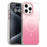 For iPhone 15 Pro Magnetic Case Gradient TPU + PET + PC IMD Shockproof Phone Cover - Pink - 1