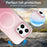 For iPhone 15 Pro Max Magnetic Case Gradient TPU + PET + PC IMD Shockproof Phone Cover - Pink - 3