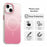 For iPhone 15 Plus Magnetic Case Gradient TPU + PET + PC IMD Shockproof Phone Cover - Pink - 2