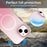 For iPhone 15 Plus Magnetic Case Gradient TPU + PET + PC IMD Shockproof Phone Cover - Pink - 3