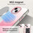 For iPhone 15 Plus Magnetic Case Gradient TPU + PET + PC IMD Shockproof Phone Cover - Pink - 5