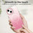 For iPhone 15 Plus Magnetic Case Gradient TPU + PET + PC IMD Shockproof Phone Cover - Pink - 6
