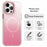 For iPhone 14 Pro Magnetic Case Gradient TPU + PET + PC IMD Shockproof Phone Cover - Pink - 2