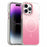 For iPhone 14 Pro Max Magnetic Case Gradient TPU + PET + PC IMD Shockproof Phone Cover - Pink - 1
