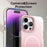 For iPhone 14 Pro Max Magnetic Case Gradient TPU + PET + PC IMD Shockproof Phone Cover - Pink - 7