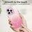 For iPhone 13 Pro Max Magnetic Case Gradient TPU + PET + PC IMD Shockproof Phone Cover - Pink - 6