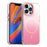For iPhone 13 Pro Magnetic Case Gradient TPU + PET + PC IMD Shockproof Phone Cover - Pink - 1