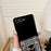 For Samsung Galaxy Z Flip8 Case Bear Charm PU Leather + PC Phone Cover with Wrist Strap - Houndstooth - 7