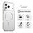 For iPhone 18 Pro Max / 17 Pro Max Magnetic Case Shock-absorbing Air Protection PC + TPU Phone Cover - White - 5
