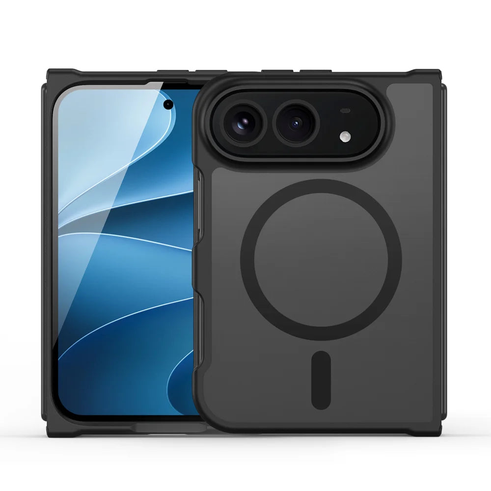 DUX DUCIS for iPhone Fold Magnetic Case  Yind Series PC+TPU Phone Cover - Black - 1