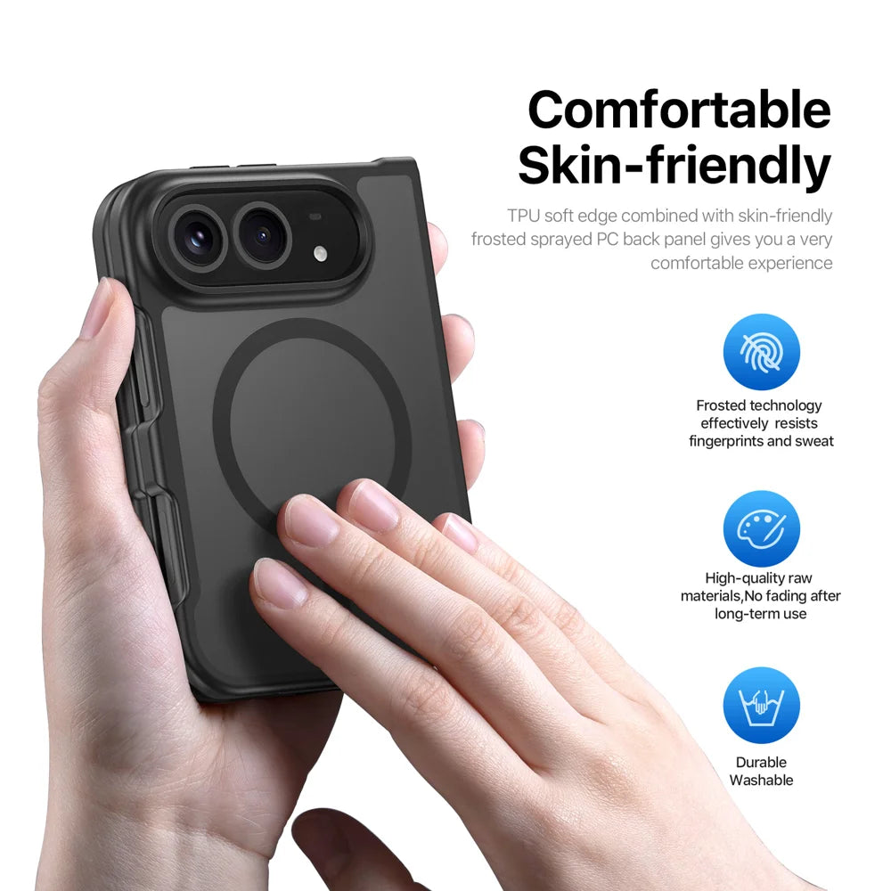 DUX DUCIS for iPhone Fold Magnetic Case  Yind Series PC+TPU Phone Cover - Black - 6