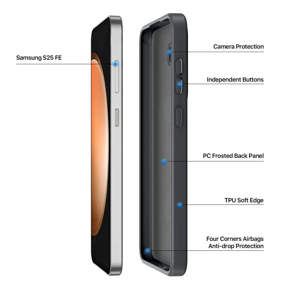 DUX DUCIS for Samsung Galaxy S26 FE / S25 FE Magnetic Case Yind Series PC+TPU Phone Cover - Black - 4