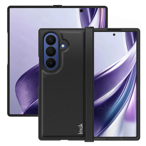 IMAK for Samsung Galaxy Z Fold8 Ultra Ruiyi Series Case Carbon Fiber Texture Leather + PC Phone Cover - As Shown - 1