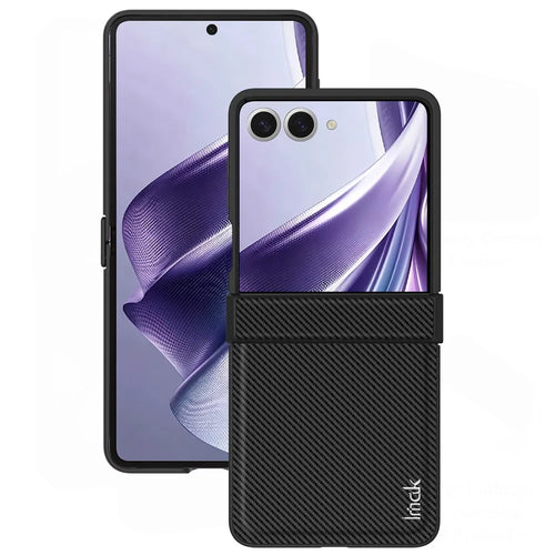 IMAK Ruiyi Series for Samsung Galaxy Z Flip8 Case Carbon Fiber Texture Leather + PC Phone Cover - 1