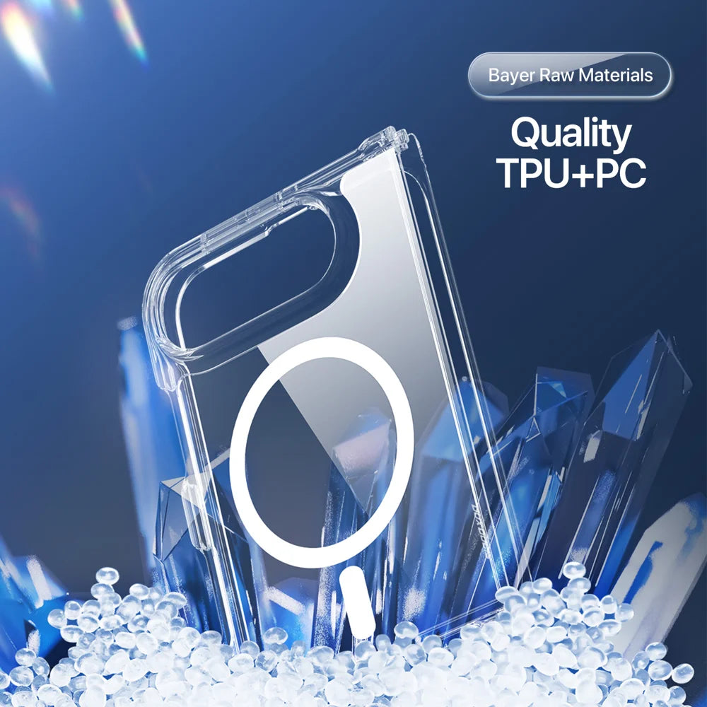 DUX DUCIS for iPhone Fold Clin Series Back Cover PC + TPU Clear Phone Case - Clear - 7