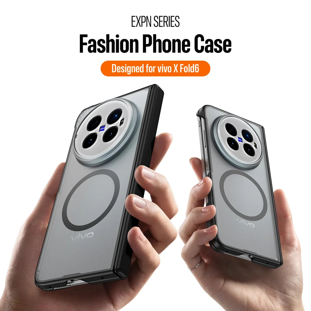 DUX DUCIS for vivo X Fold6 5G Magnetic Case  Expn Series PC + TPU Phone Back Cover - Black - 5