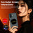 For iPhone 17 Smart Window Case with Circular Screen Magnetic Kickstand PC + TPU Multi-Functional Phone Cover - Black - 4