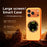 For iPhone 17 Pro Max Magnetic Case 1.52 inch Smart Display Tempered Glass + PC + TPU Phone Cover with Kickstand - Orange - 2