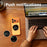 For iPhone 17 Pro Max Magnetic Case 1.52 inch Smart Display Tempered Glass + PC + TPU Phone Cover with Kickstand - Orange - 3