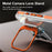 For iPhone 14 Pro Max Case Metal Camera Kickstand Shockproof Clear PC + TPU Phone Cover - Transparent Orange - 5