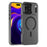 For iPhone 17 Pro  /  18 Pro Magnetic Case TPU + PC Matte Translucent Phone Back Cover - Black - 1