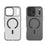 For iPhone 17 Pro  /  18 Pro Magnetic Case TPU + PC Matte Translucent Phone Back Cover - Black - 2