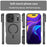 For iPhone 17 Pro  /  18 Pro Magnetic Case TPU + PC Matte Translucent Phone Back Cover - Black - 3
