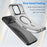 For iPhone 17 Pro  /  18 Pro Magnetic Case TPU + PC Matte Translucent Phone Back Cover - Black - 4