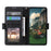For Samsung Galaxy S23+ Retro Splicing Style Phone Case PU Leather Wallet Stand Drop-proof Cover with Strap - Black - 2