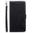 For Samsung Galaxy S23+ Retro Splicing Style Phone Case PU Leather Wallet Stand Drop-proof Cover with Strap - Black - 4