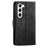 For Samsung Galaxy S23+ Retro Splicing Style Phone Case PU Leather Wallet Stand Drop-proof Cover with Strap - Black - 5