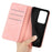 For Realme C100 5G Case Skin Touch Leather Wallet Phone Cover - Pink - 4