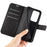 For Realme C100 5G Stand Case Anti-Scratch Calf Texture Leather Phone Cover - Black - 5