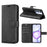 For Realme C100 5G Stand Case Anti-Scratch Calf Texture Leather Phone Cover - Black - 7