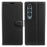 For Samsung Galaxy Z Fold4 5G Case Wallet Stand Litchi Texture Shockproof Leather Phone Cover - Black - 1