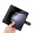 For Samsung Galaxy Z Fold5 5G Case Wallet Stand Litchi Texture Shockproof Leather Phone Cover - Black - 4